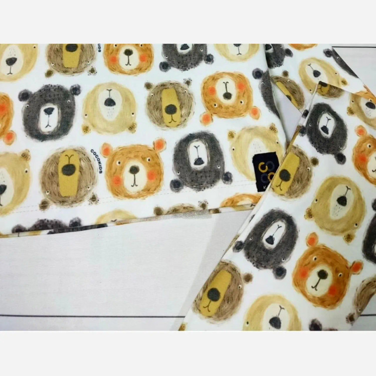 ست بلوز و شلوار راحتی بچگانه طرح خرسی جنس نخ و پنبه مناسب دختر و پسر سایز 3 تا 8 سال