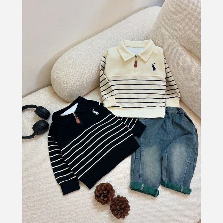 ست پولوشرت و شلوار جین بچگانه برند 415polo مناسب 1.5 تا 6 سال