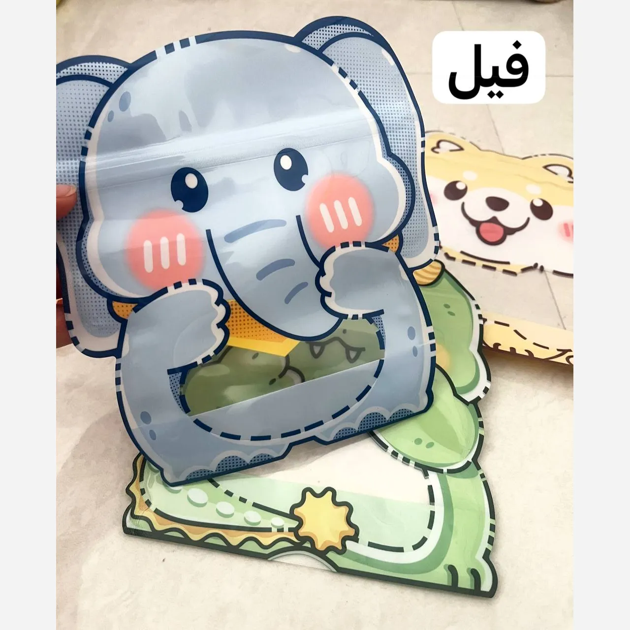 زیپ کیپ فانتزی حیوانات ابعاد 16 در 13 سانتیمتر بسته 4 عددی