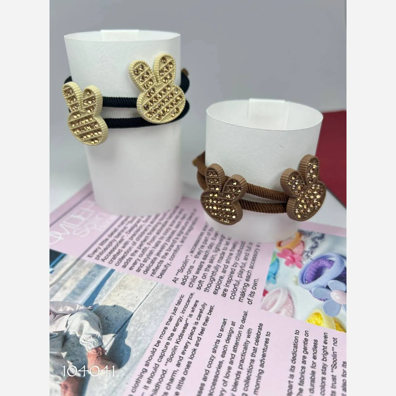 پک دو عددی کش مو دخترانه وارداتی طرحدار