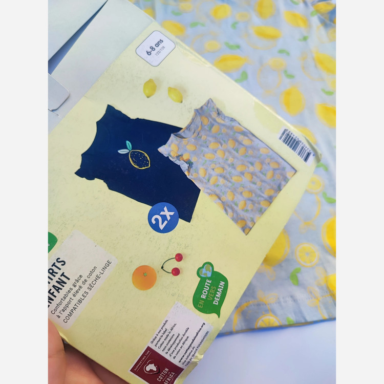 پک دو عددی تاپ دخترانه نخی پنبه ای لوپیلو آلمان تابستانی