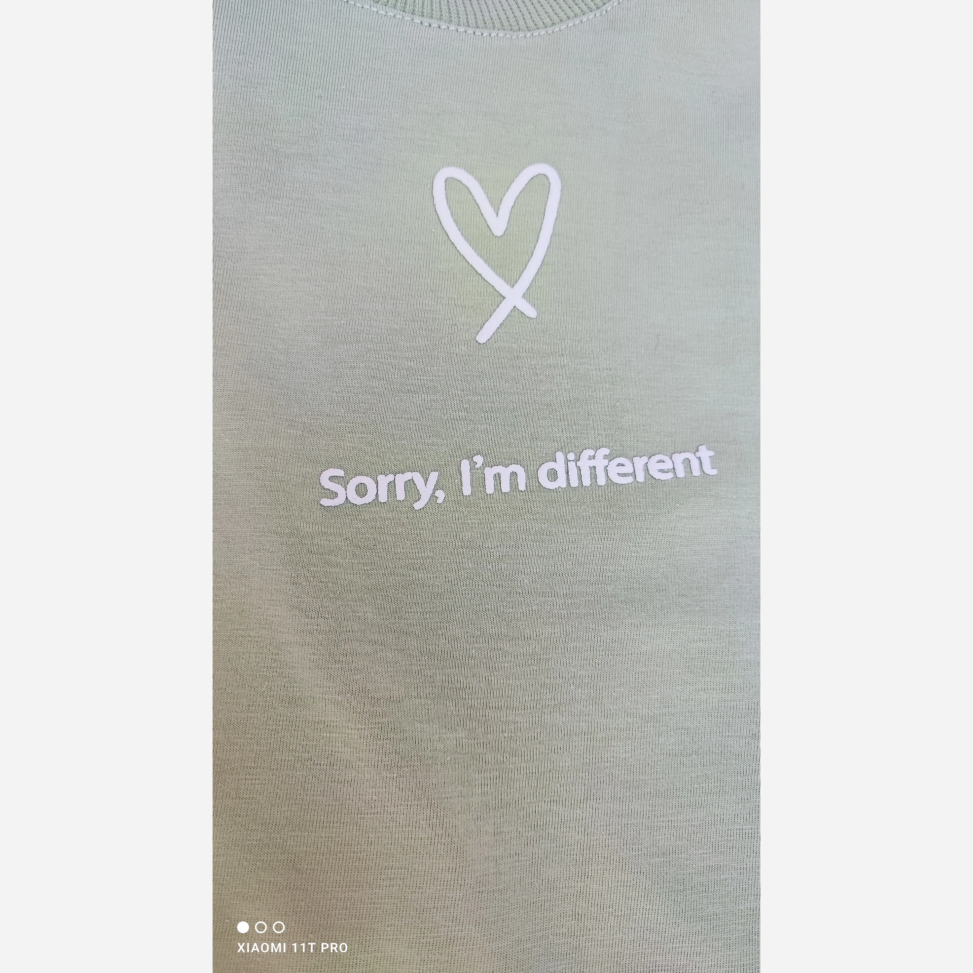 ست تیشرت و شلوارک دخترانه طرح Sorry I'm different نخی و پنبهای سایز 40 تا 55