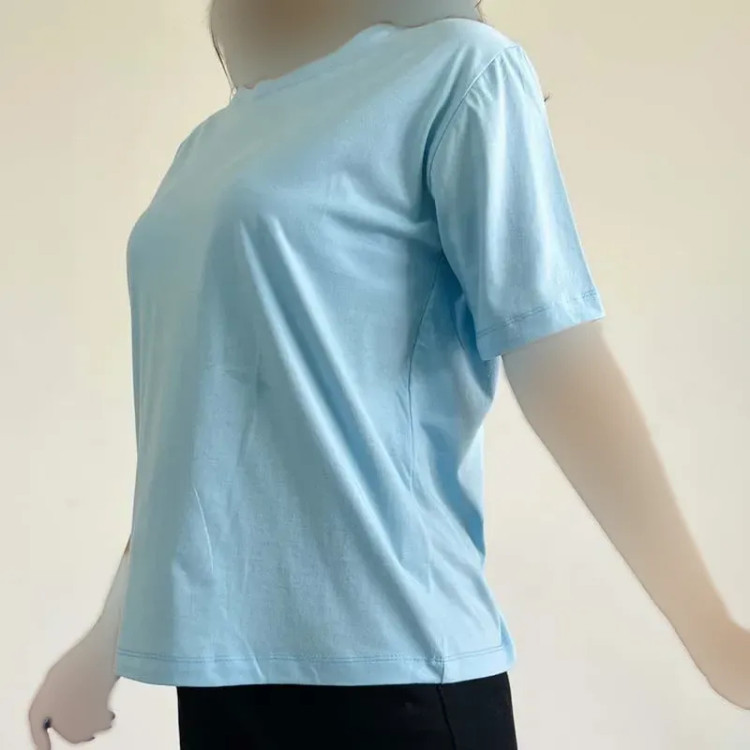تیشرت بیسیک نخ پنبه زنانه مدل 1134 رنگبندی متنوع سایز 36 تا 48