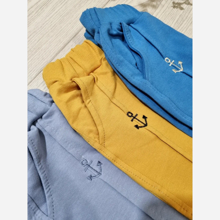 شلوار اسلش بچگانه طرح لنگر جنس دورس پنبه لاکرادار