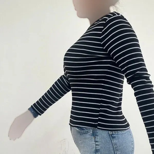 بلوز یقه گرد کبریتی زنانه کد 1225 مناسب سایز 38 تا 46