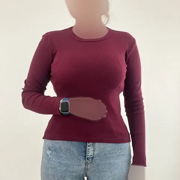بلوز یقه گرد کبریتی زنانه کد 1225 مناسب سایز 38 تا 46