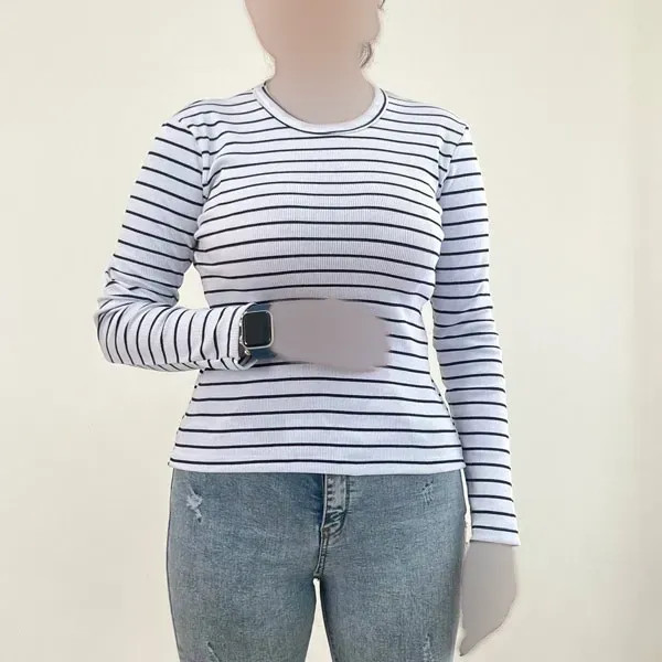 بلوز یقه گرد کبریتی زنانه کد 1225 مناسب سایز 38 تا 46