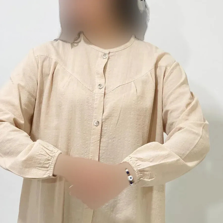شومیز لینن مجلسی زنانه قد 69 سانت دورسینه 120 سانت آستین 58 سانت کد 1333