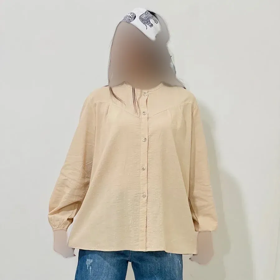 شومیز لینن مجلسی زنانه قد 69 سانت دورسینه 120 سانت آستین 58 سانت کد 1333