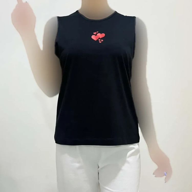 تاپ زنانه نخ پنبه چاپدار کد 1373