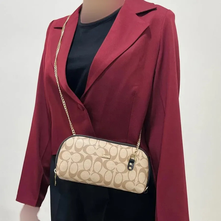 کیف دستی و دوشی زنانه چرم صنعتی طرح دار کد 1381