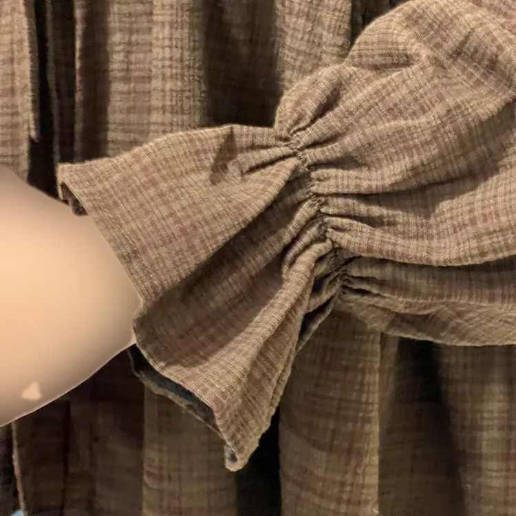 شومیز عروسکی گره ای زنانه جنس لینن فری سایز