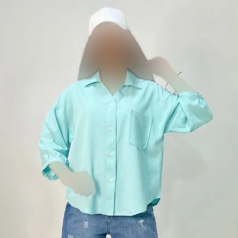 شومیز آستین سه ربع زنانه جنس ینزی خنک تابستانی