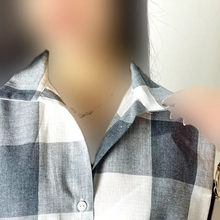 شومیز گره ای نخی آستین سه ربع