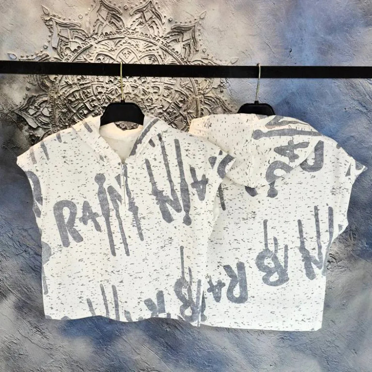 وست کلاهدار بچگانه و زنانه نخ پنبه ترک تابستانه سایز 3 تا 14 سال
