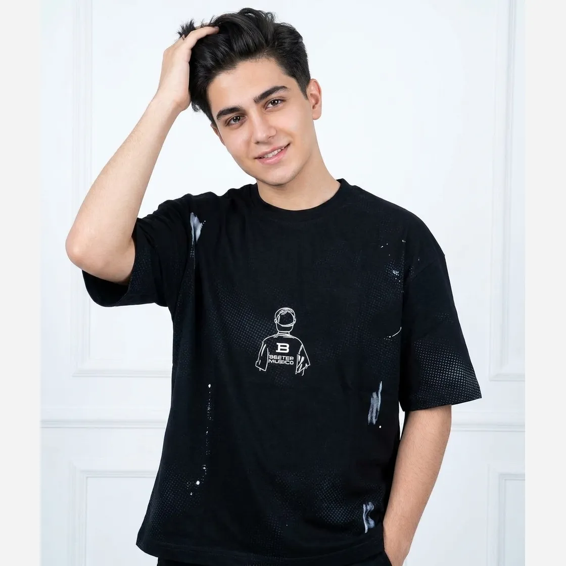 تیشرت لش پنبه ای کد MM351 مناسب نوجوان و بزرگسال زنانه و مردانه