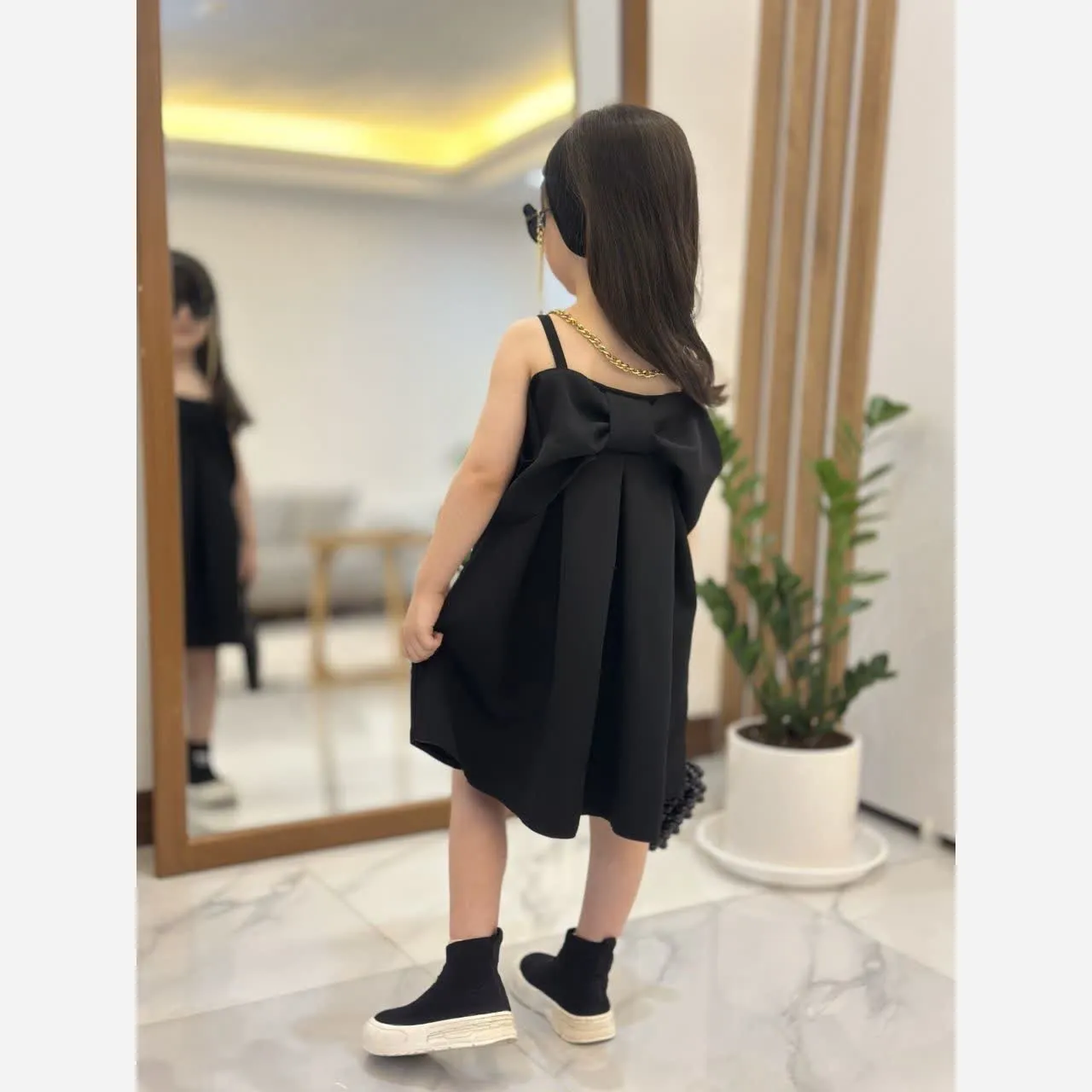 سارافون دخترانه مازراتی طرح پاپیون سایز 40 تا 60