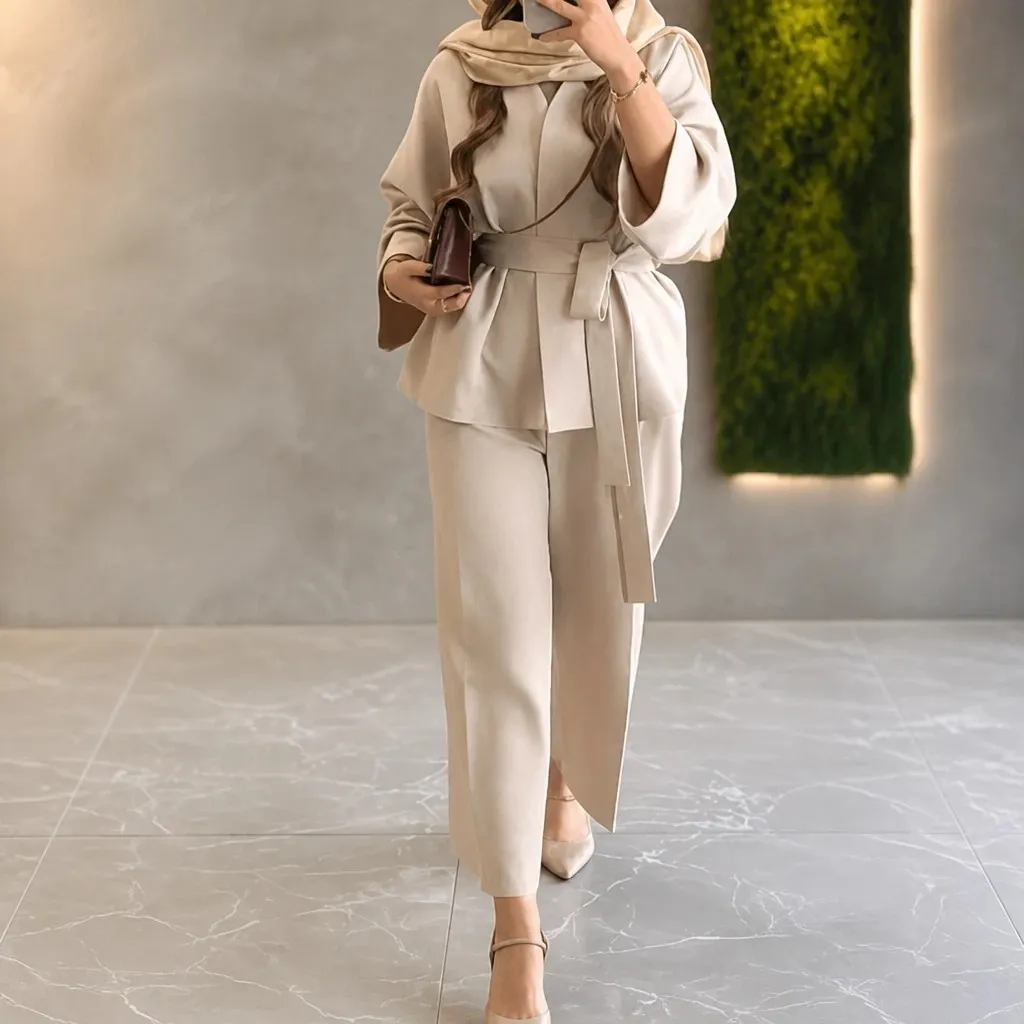 کت شلوار زنانه جنس مازراتی دوخت مزونی رنگ بندی متنوع
