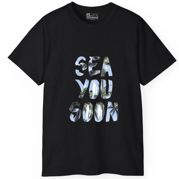 تیشرت آستین کوتاه مردانه مدل کلمه انگلیسی دریا