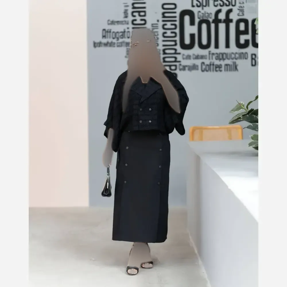 ست کراپ و دامن کوکدوزی روشناناز سایز بزرگ 38 تا 54
