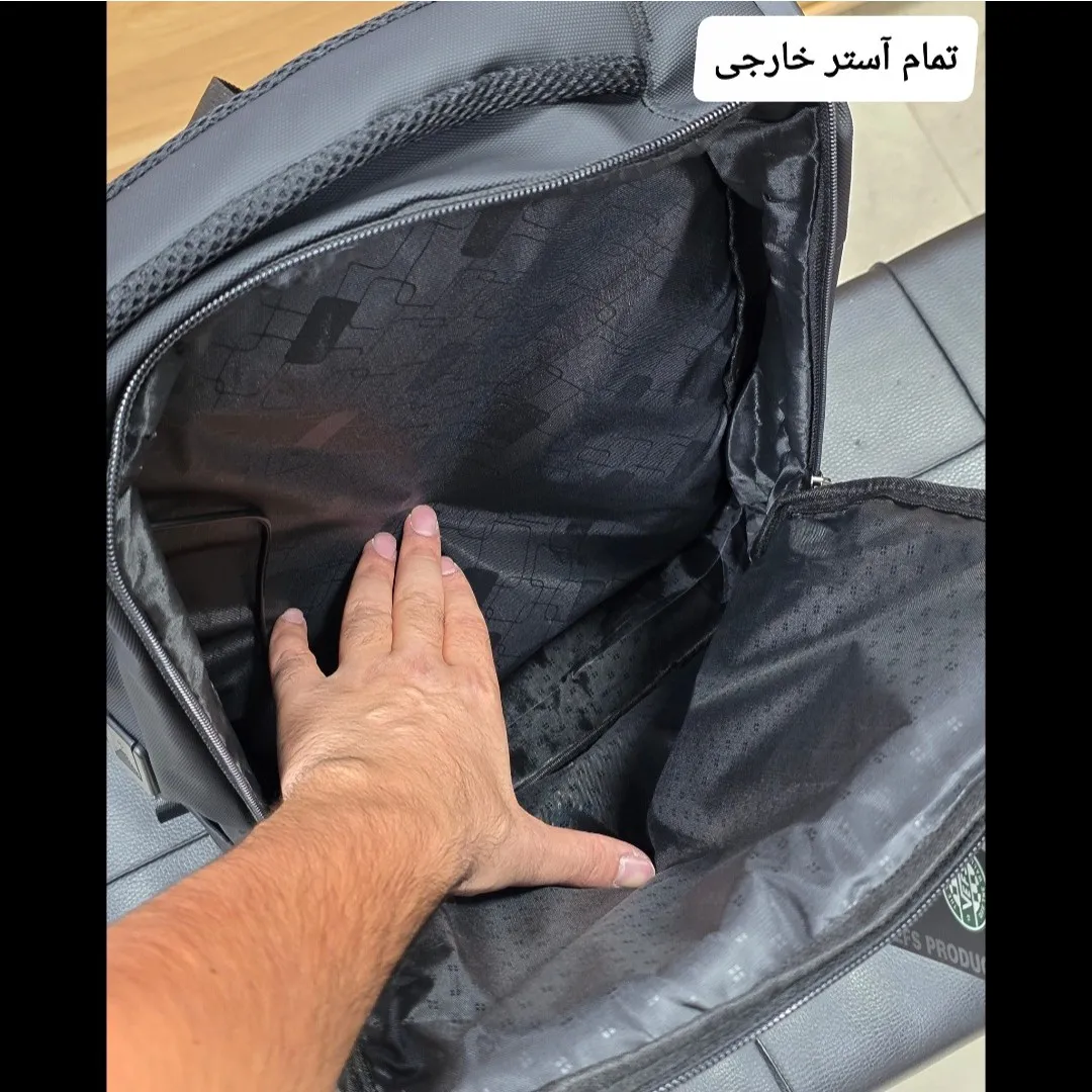 کوله پشتی لپتاپی قفل دار پورت دار ضدتعریق مناسب روزمره اداری دانشجویی دبیرستانی