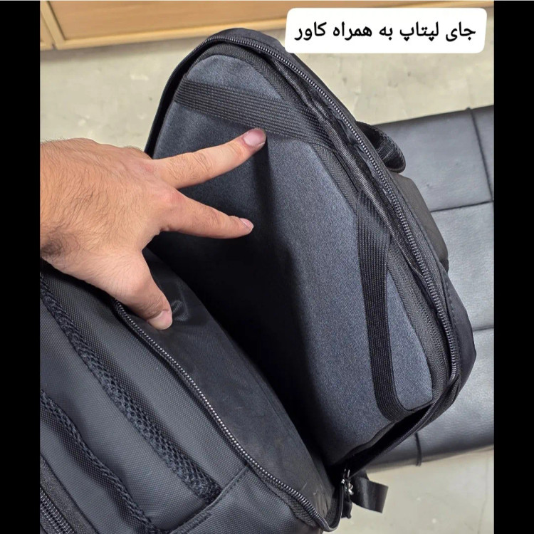 کوله پشتی لپتاپی قفل دار پورت دار ضدتعریق مناسب روزمره اداری دانشجویی دبیرستانی